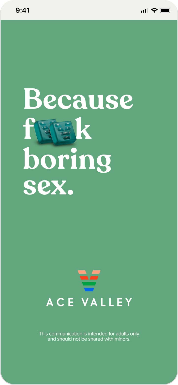 Social post: “Because f--k boring sex.”