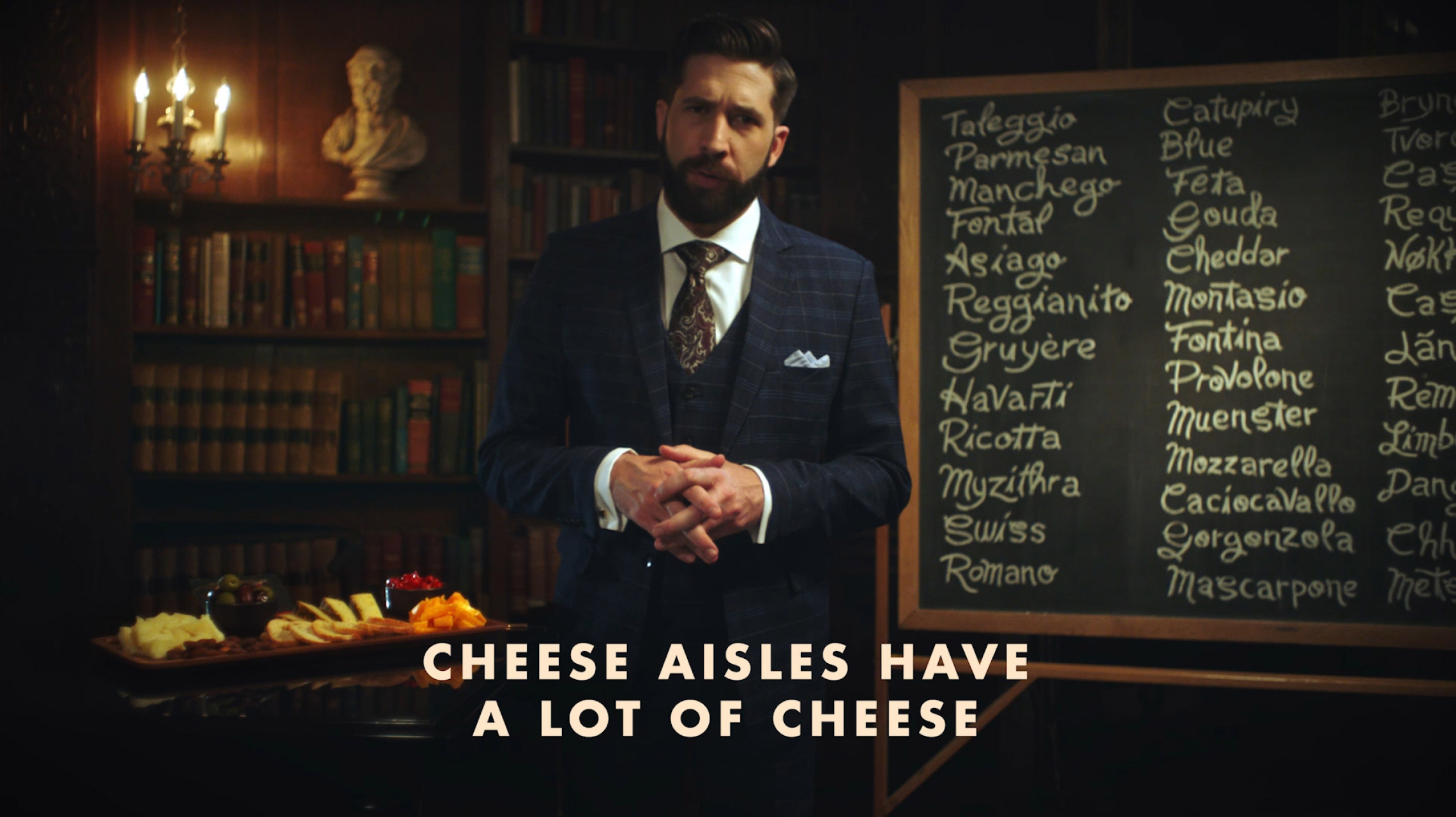 Click to play video showing how to properly serve cheese.