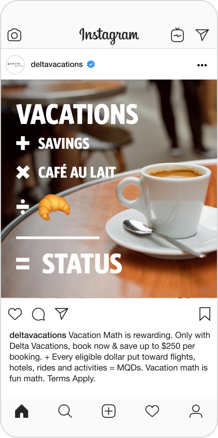 Instagram Post - "Vacation Math"